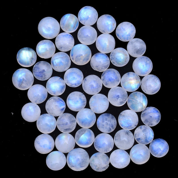 Natural Moonstone 6 MM Round Cabochon Loose Gemstone