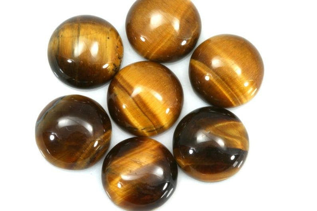 Natural Tiger's Eye 6 MM Round Cabochon Loose Gemstone