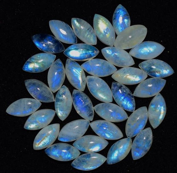 Natural Moonstone 6X12 MM Marquise Cabochon Loose Gemstone