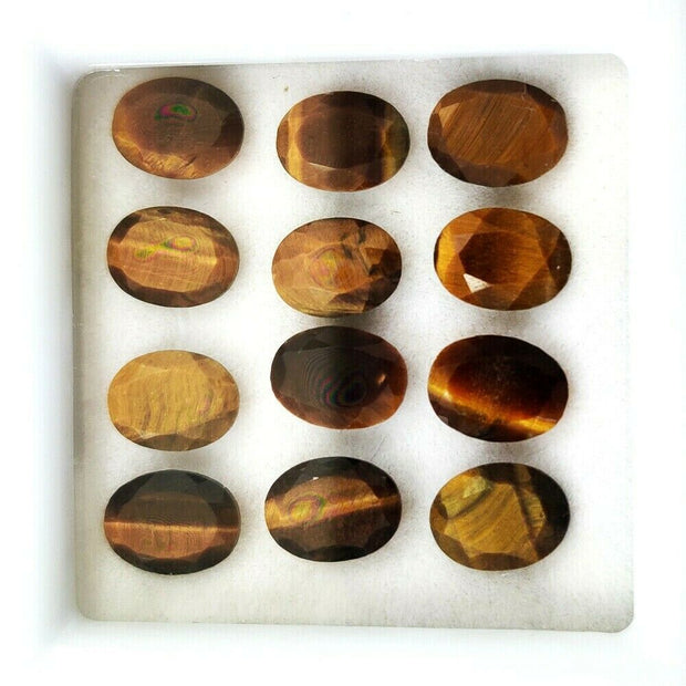Natural Tiger's Eye 6x4 MM Oval Cut Loose Gemstone