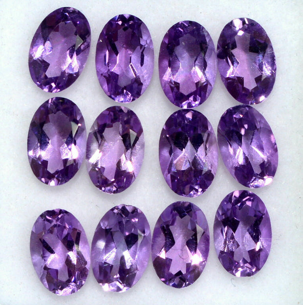 Natural Amethyst 9x7 MM Oval Cut Loose Gemstone