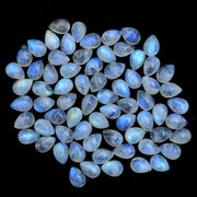 Natural Moonstone 6x4 MM Pear Cabochon Loose Gemstone