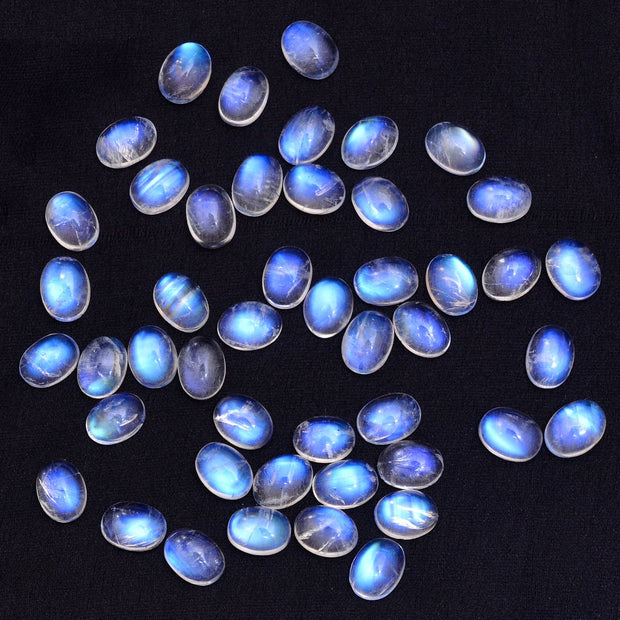 Natural Moonstone 6x4 MM Oval Cabochon Loose Gemstone
