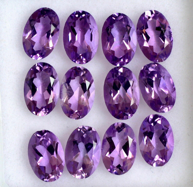 Natural Amethyst 9x7 MM Oval Cut Loose Gemstone