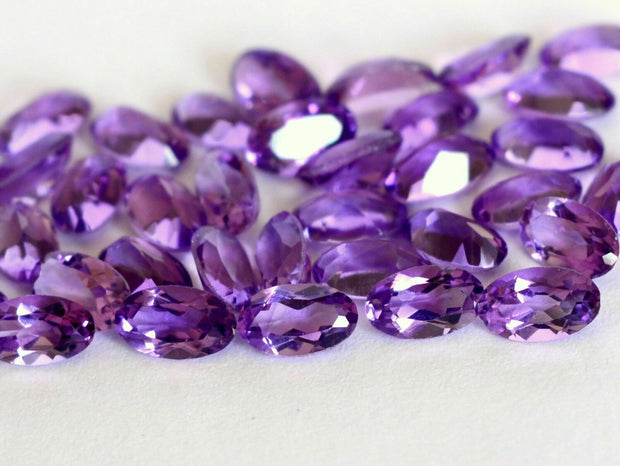 Natural Amethyst 9x7 MM Oval Cut Loose Gemstone