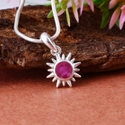 Ruby Gemstone Solid 925 Sterling Silver Pendant