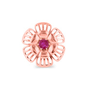 Ruby Gemstone Solid 14k Rose Gold Ring