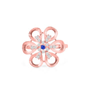 Tanzanite Gemstone & Diamond Solid 14k Rose Gold Ring