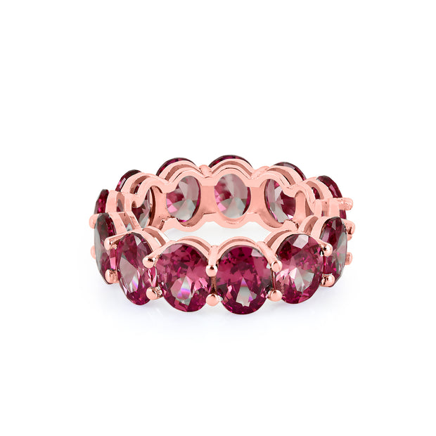 Ruby Gemstone Solid 14k Rose Gold Ring