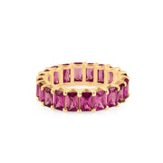 Ruby Gemstone Solid 14k Yellow Gold Ring
