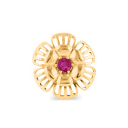 Ruby Gemstone Solid 14k Yellow Gold Ring
