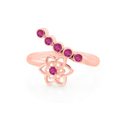 Ruby Gemstone Solid 14k Rose Gold Ring