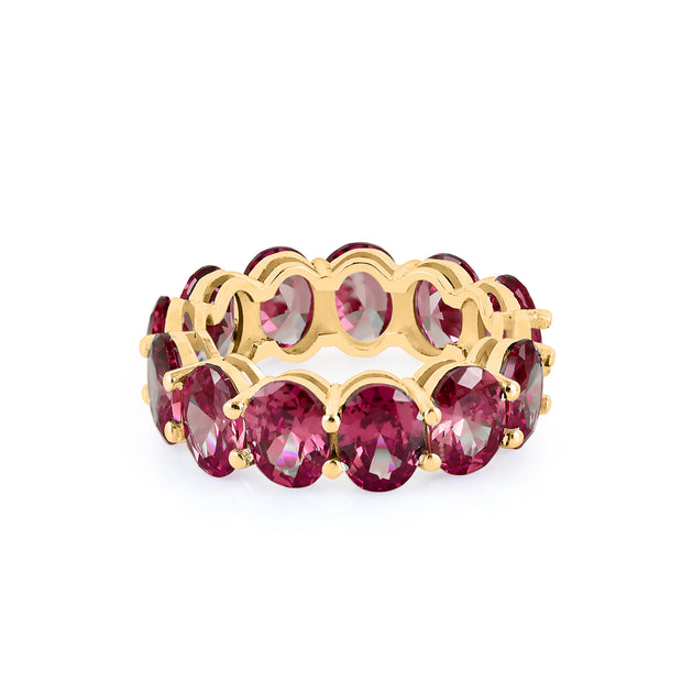 Ruby Gemstone Solid 14k Yellow Gold Ring