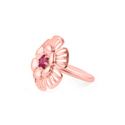 Ruby Gemstone Solid 14k Rose Gold Ring