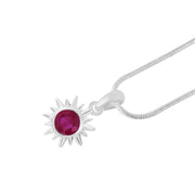 Ruby Gemstone Solid 925 Sterling Silver Pendant