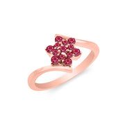 Ruby Gemstone Solid 14k Rose Gold Ring