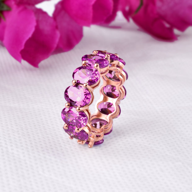 Ruby Gemstone Solid 14k Rose Gold Ring