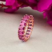Ruby Gemstone Solid 14k Rose Gold Ring