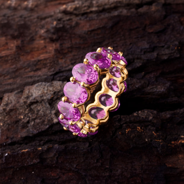 Ruby Gemstone Solid 14k Yellow Gold Ring