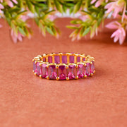 Ruby Gemstone Solid 14k Yellow Gold Ring
