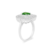 Emerald Gemstone Solid 925 Sterling Silver Ring