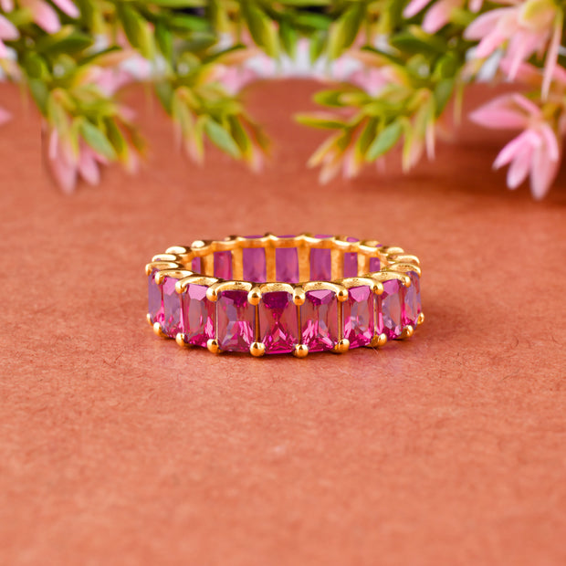 Ruby Gemstone Solid 14k Yellow Gold Ring