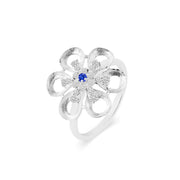 Tanzanite Gemstone & Diamond Solid 14k White Gold Ring