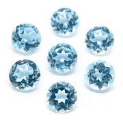 Natural Sky Blue Topaz 7 MM Round Cut Loose Gemstone