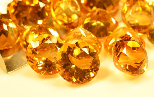 Natural Citrine 7 MM Round Cut Loose Gemstone