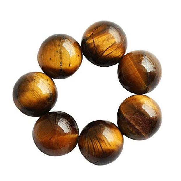 Natural Tiger's Eye 7 MM Round Cabochon Loose Gemstone