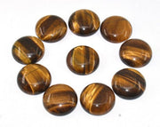 Natural Tiger's Eye 7 MM Round Cabochon Loose Gemstone