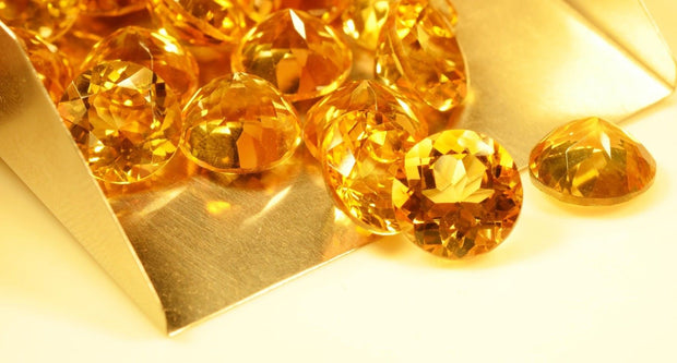 Natural Citrine 7 MM Round Cut Loose Gemstone