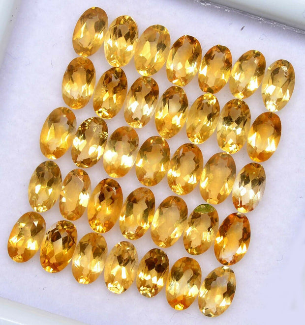 Natural Citrine 7x5 MM Oval Cut Loose Gemstone