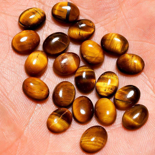 Natural Tiger's Eye 7x5 MM Oval Cabochon Loose Gemstone