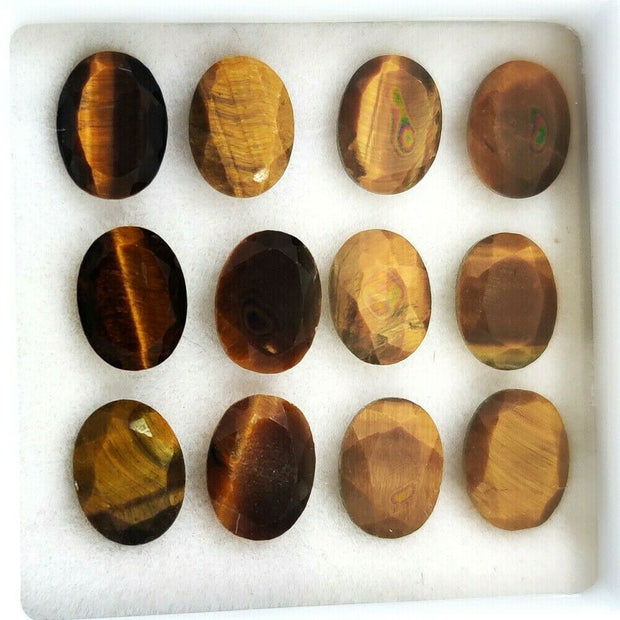 Natural Tiger's Eye 7x5 MM Oval Cut Loose Gemstone