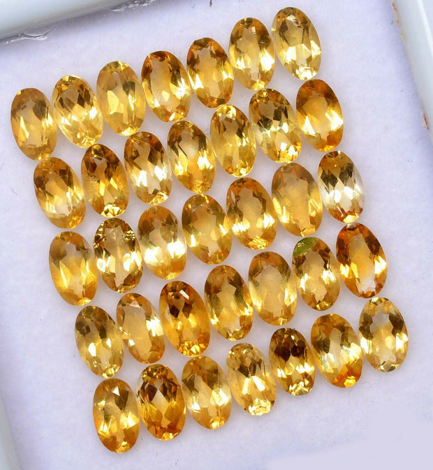 Natural Citrine 7x5 MM Oval Cut Loose Gemstone