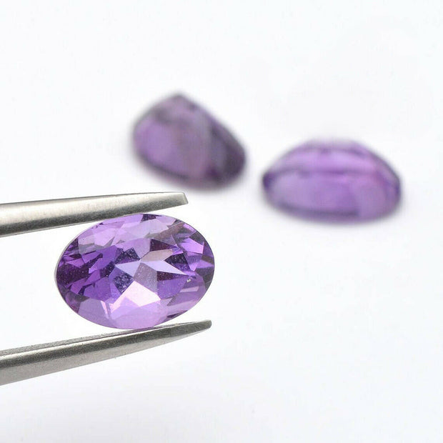 Natural Amethyst 10x8 MM Oval Cut Loose Gemstone