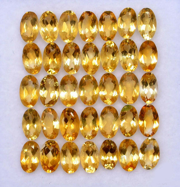 Natural Citrine 7x5 MM Oval Cut Loose Gemstone