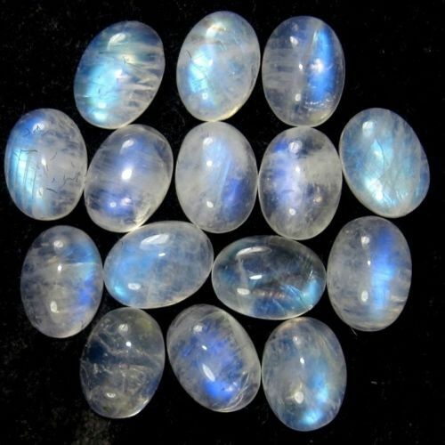 Natural Moonstone 7x5 MM Oval Cabochon Loose Gemstone