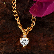White Topaz Gemstone & Diamond Solid 14k Yellow Gold Pendant