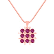 Ruby Gemstone Solid 14k Rose Gold Pendant