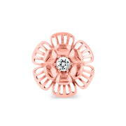 White Topaz Gemstone Solid 14k Rose Gold Ring