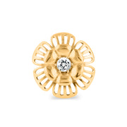 White Topaz Gemstone Solid 14k Yellow Gold Ring