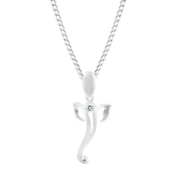 White Topaz Gemstone Solid 925 Sterling Silver Pendant