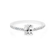 White Topaz Gemstone Solid 925 Sterling Silver Ring