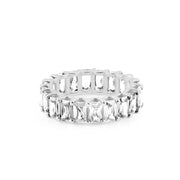White Topaz Gemstone Solid 14k White Gold Ring