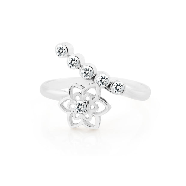 White Topaz Gemstone Solid 925 Sterling Silver Ring