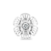White Topaz Gemstone Solid 14k White Gold Ring