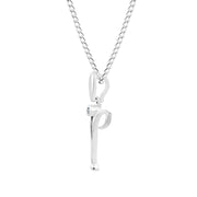 White Topaz Gemstone Solid 925 Sterling Silver Pendant