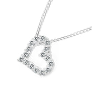 White Topaz Gemstone Solid 925 Sterling Silver Heart Pendant